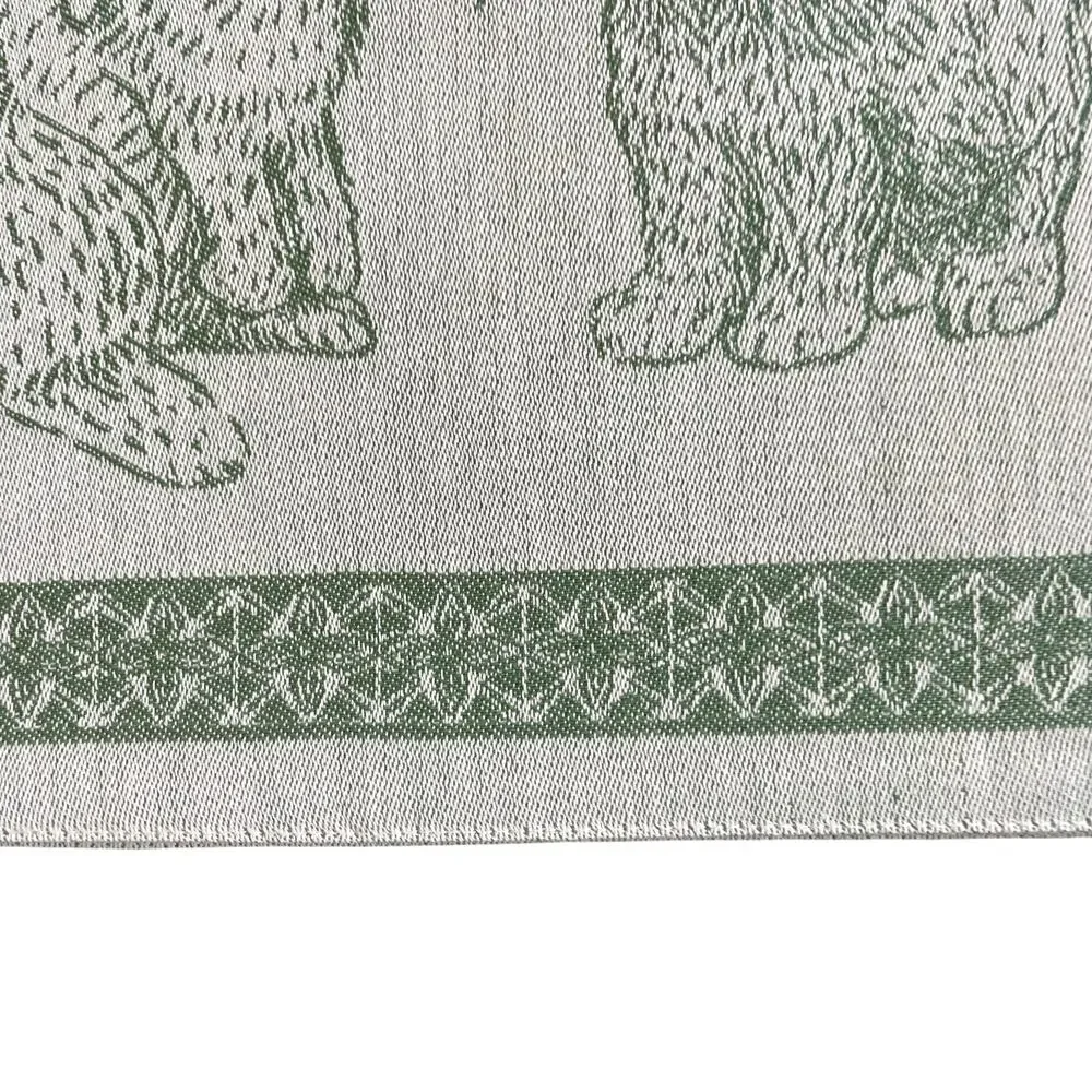 NEW Shabby Chic Bunny Rabbit Cotton Placemats 13x19 Green White Spring Easter